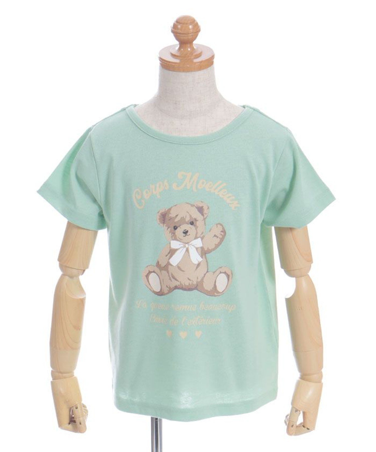 Футболка с улыбающимся медведем Axes femme kids, Mint — фото 4