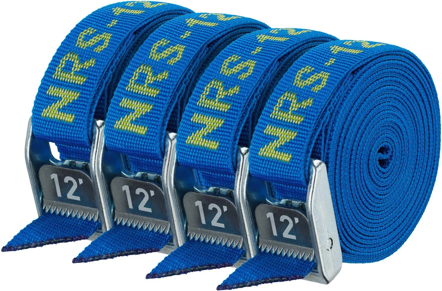 

12-Футовая усиленная стропа 1 дюйм — упаковка 4 штуки NRS, Iconic Blue