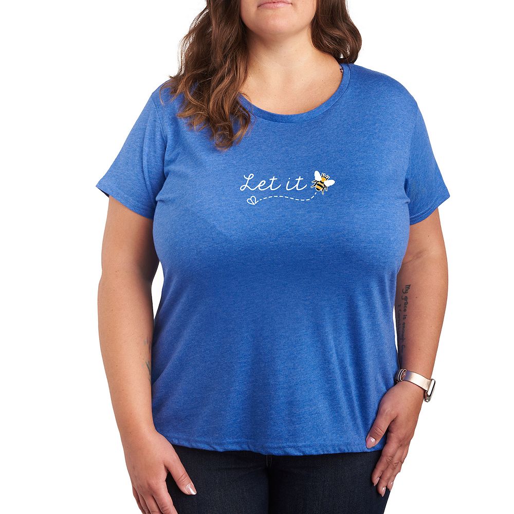 

Футболка Plus с рисунком Let It Bee Licensed Character, цвет Heather Royal Blue