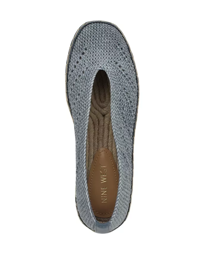 Женские эспадрильи Rorie Woven Slip-On на плоской подошве Nine West, синий — фото 4