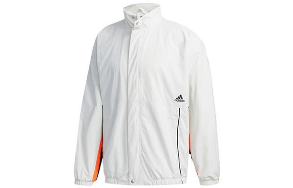 Куртка Men's adidas Mh Cb Jkt Back Alphabet Logo Printing Sports Stand Collar Jacket Autumn Gray, серый — фото 2