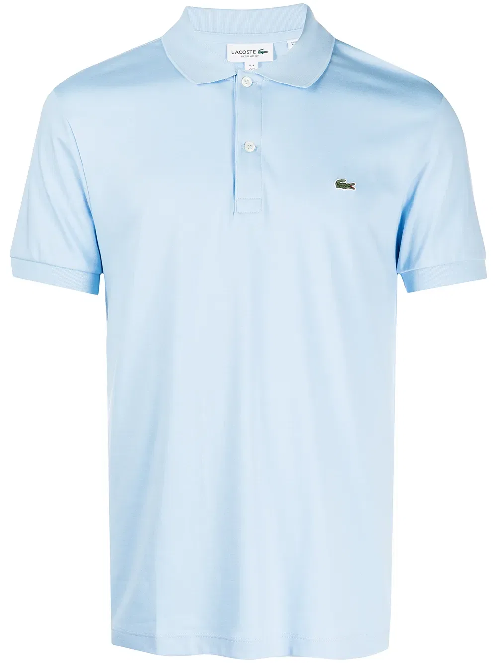 Хлопковая рубашка-поло с нашивкой логотипа Lacoste, синий