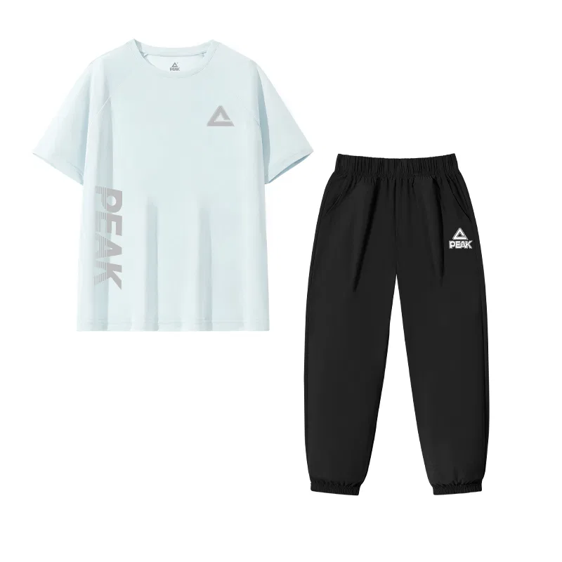 Детский спортивный костюм с круглым вырезом PEAK Light Blue