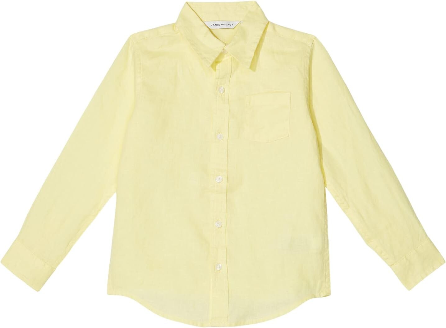 

Рубашка Janie and Jack Linen Roll-Up Shirt, желтый