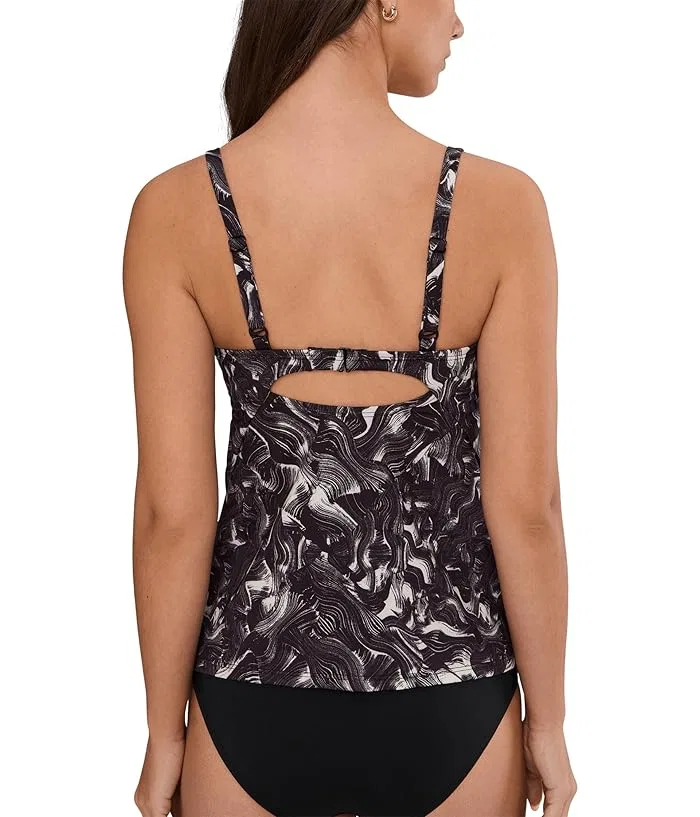 Танкини Nike Expressive Brushstrokes V-Neck, Black — фото 4