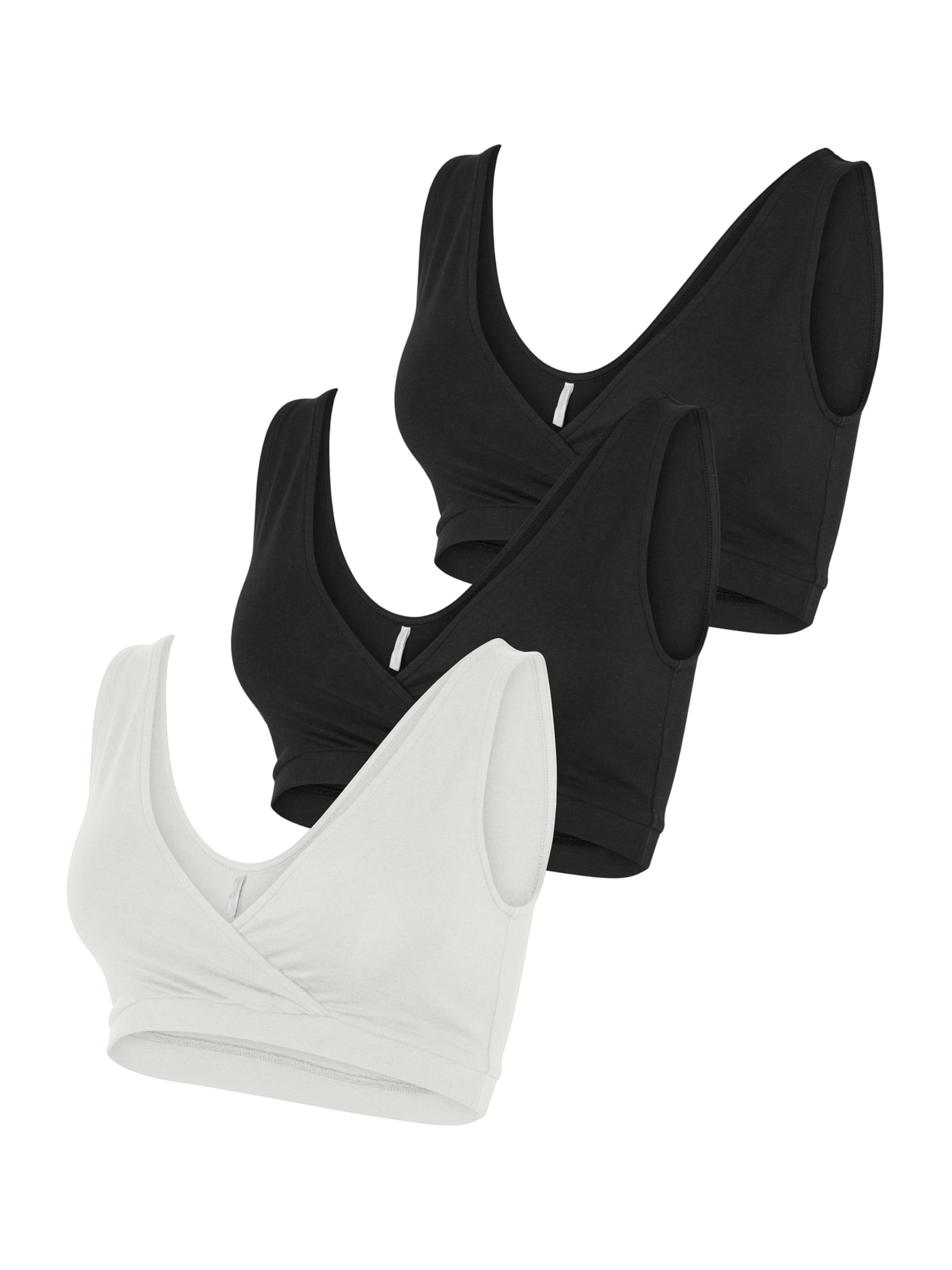 

MAMALICIOUS Бюстгальтер Triangle 'MLMelisa' в черном и белом цветах