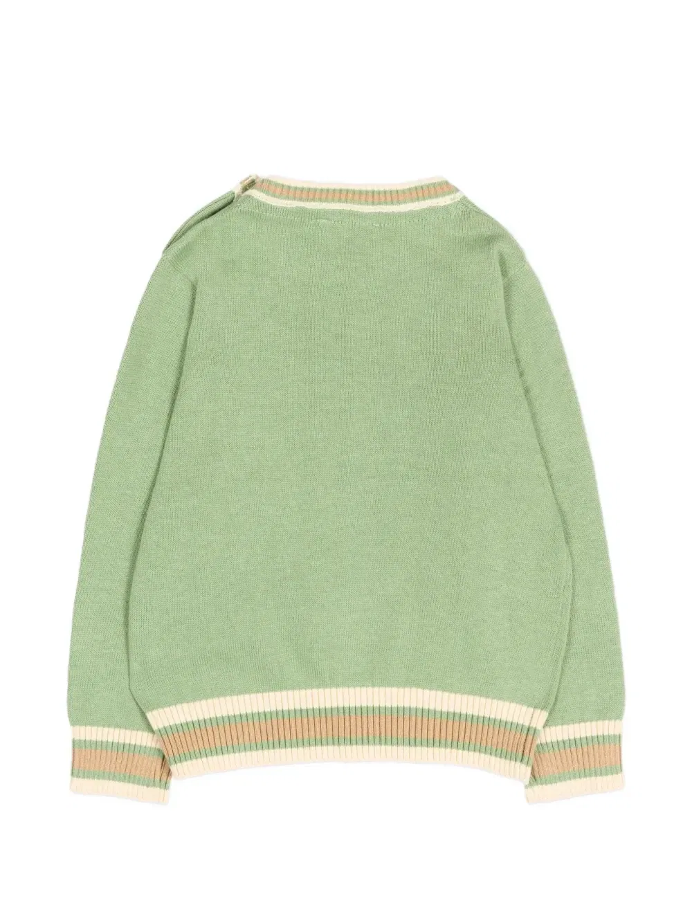 Свитер с вышитым логотипом Trussardi Junior, зеленый — фото 2