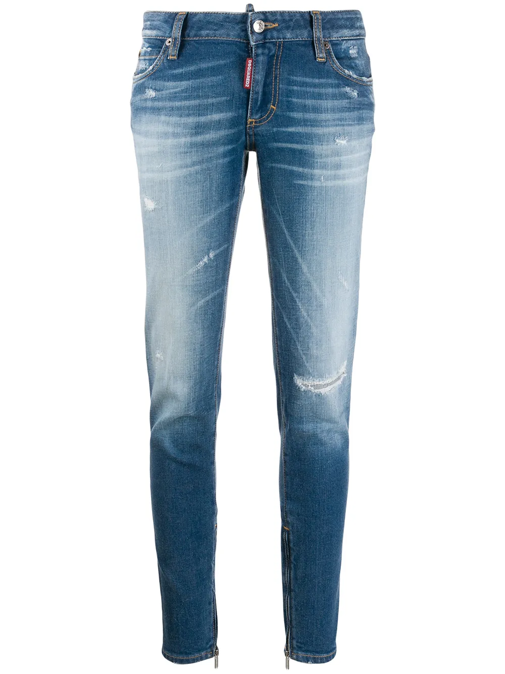 

Джинсы скинни с эффектом потертости DSQUARED2, синий