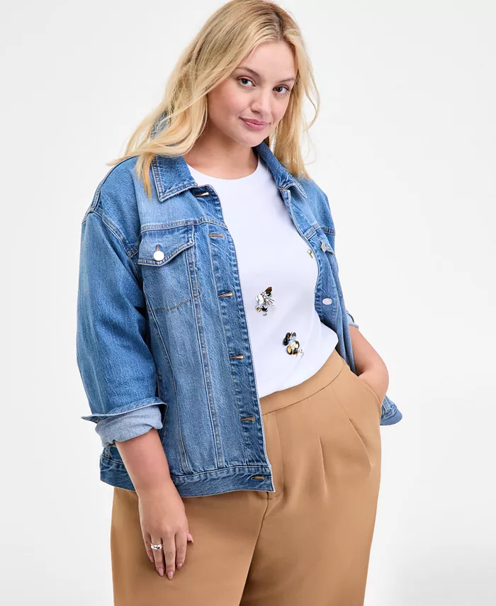 

Куртка Trucker Jacket Trendy Plus Denim On 34th, синий