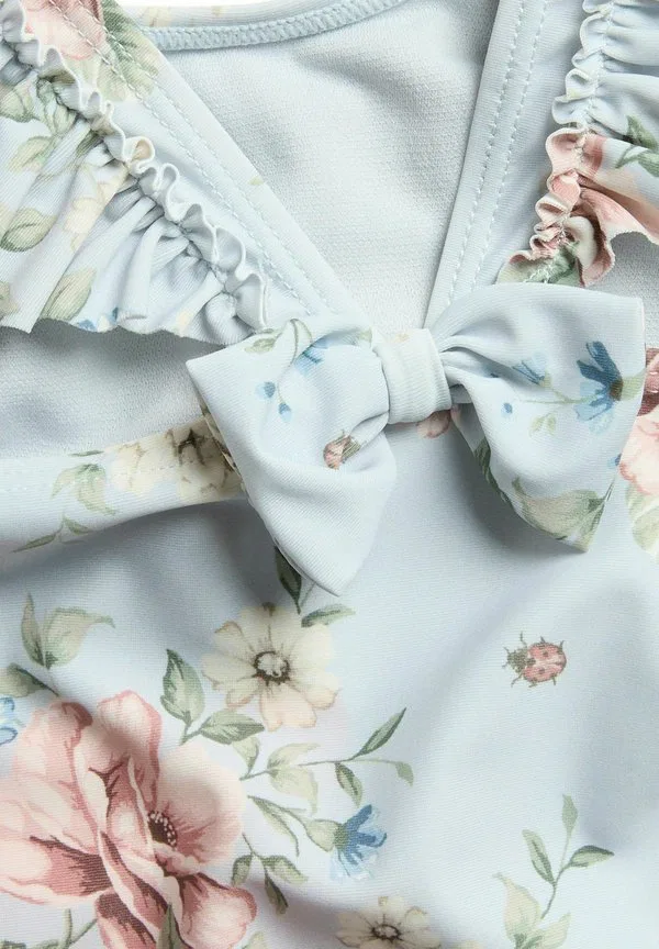 Купальник с цветочным принтом и бантом Newbie, Light Blue — фото 3