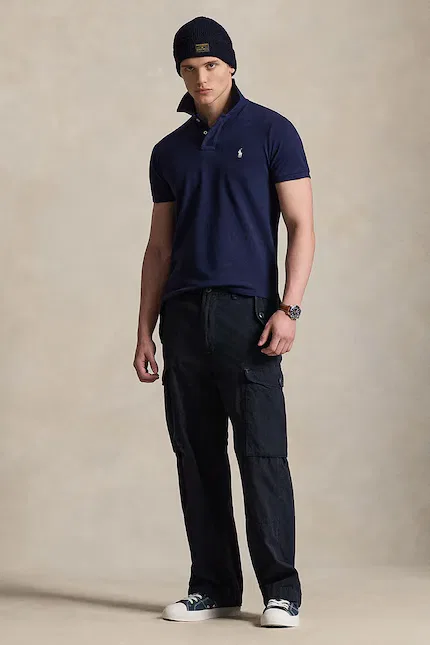 Футболка поло slim fit Polo Ralph Lauren, синий — фото 3