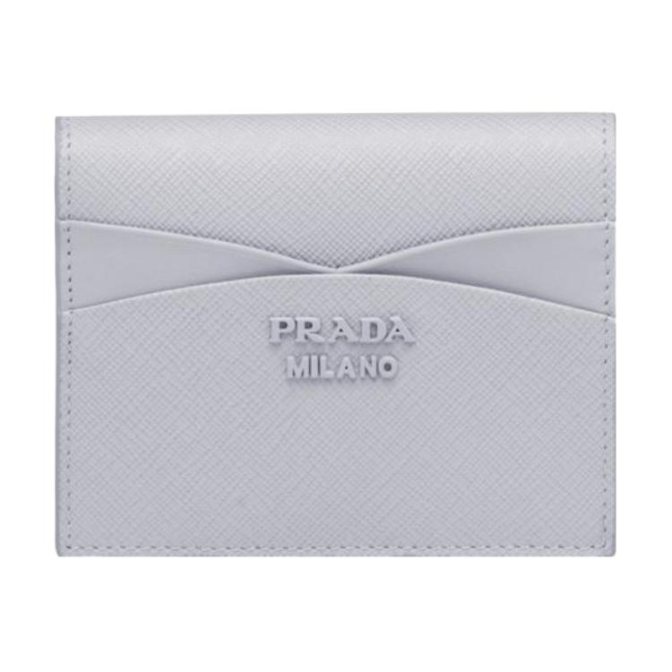 

PRADA Кошелёк из сафьяновой кожи женский голубой
