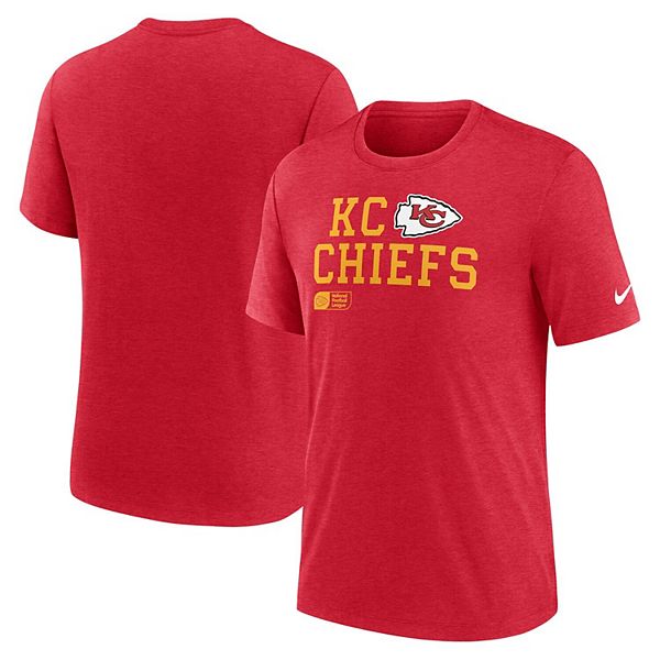 

Мужская красная футболка kansas city chiefs overlap lockup tri-blend Nike