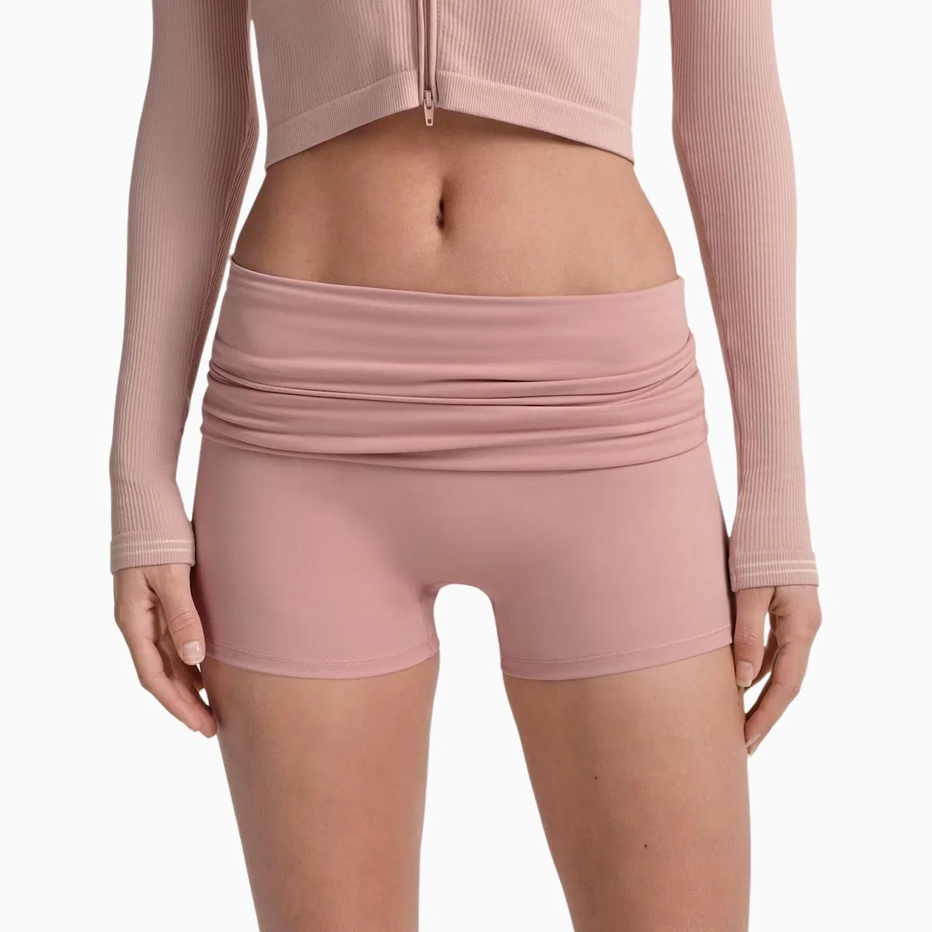 Шорты женские SKIMS Matte с завышенной талией 3" Fold-Over Waistband Nike, NSKM Swertia — фото 4