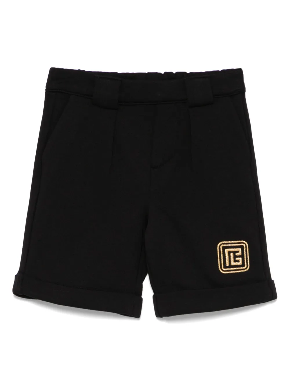 

Спортивные шорты с вышитым логотипом Balmain Kids, черный