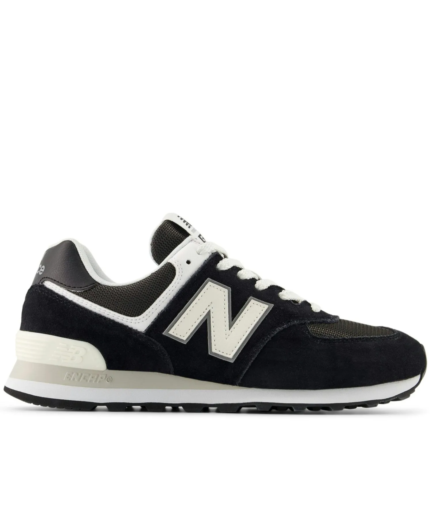 Унисекс кроссовки из замши и сетки New Balance 574 чёрные — фото 2