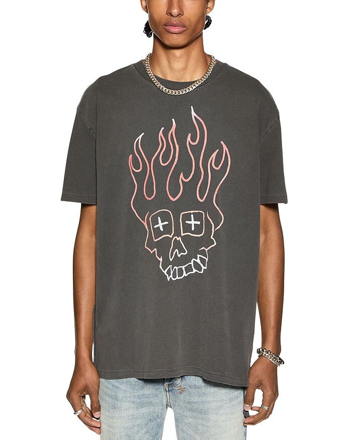 

Хлопковая футболка с рисунком Ksubi Skull Biggie, серый