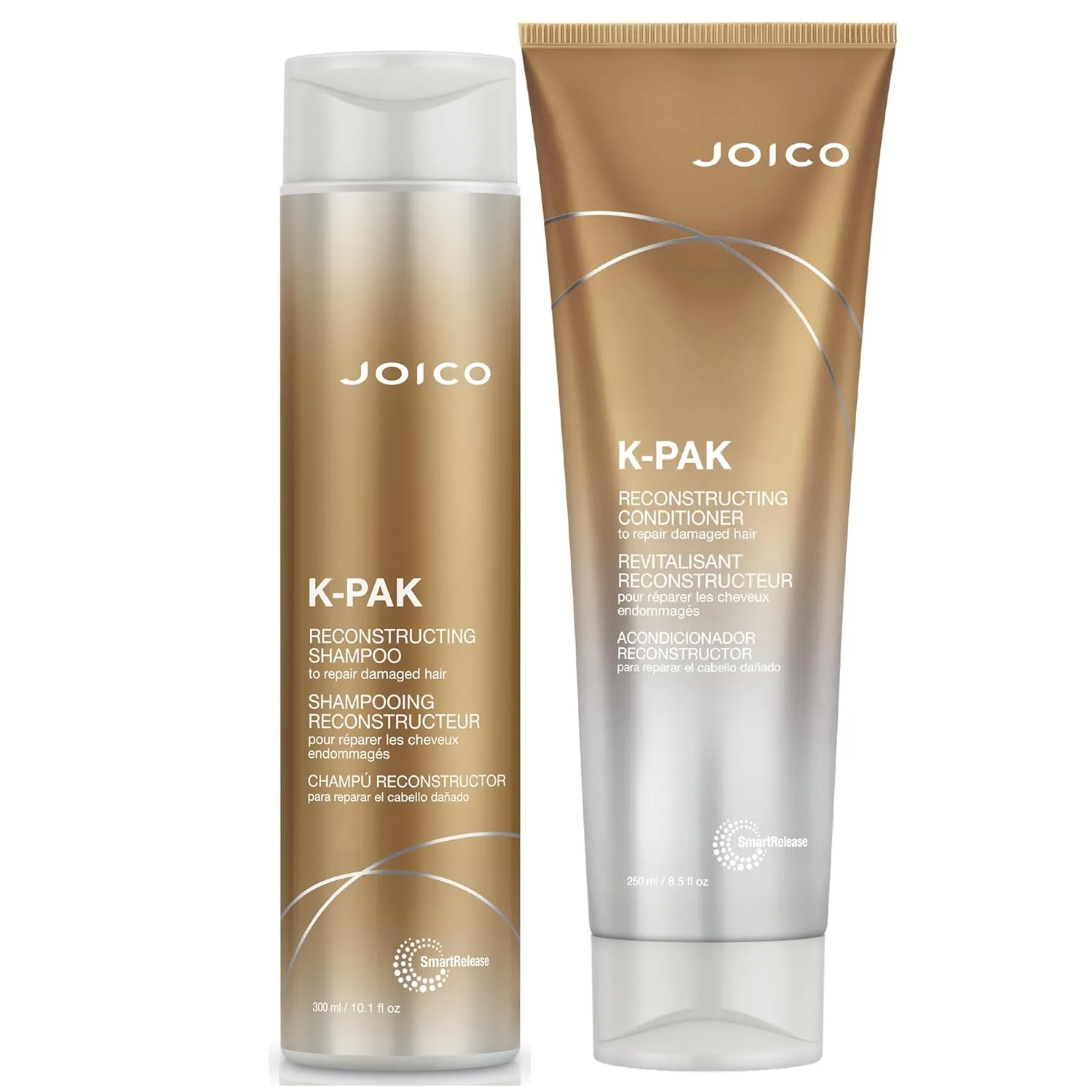 Joico K-PAK Daily Reconstructing шампунь и кондиционер для поврежденных волос, восстанавливает блеск, разглаживает и распутывает, устраняет статику, с кератином и экстрактом гуавы