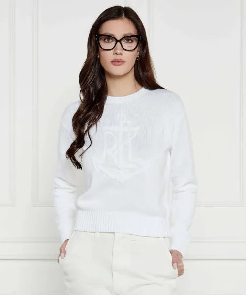 

Свитер Ридне Loose fit Lauren Ralph Lauren, белый