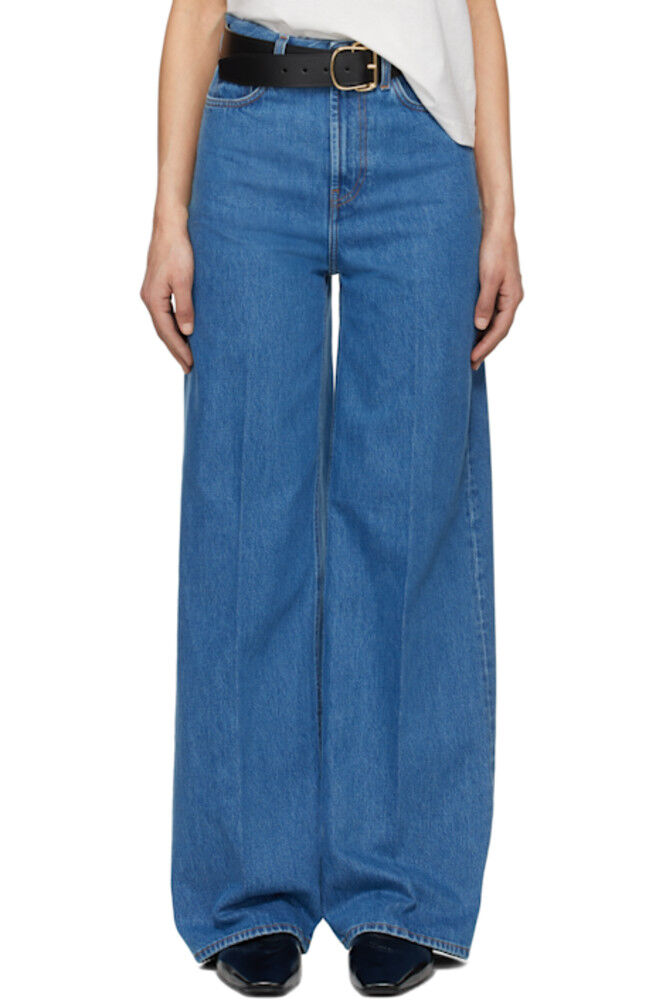 

Синие джинсы широкого кроя TOTEME