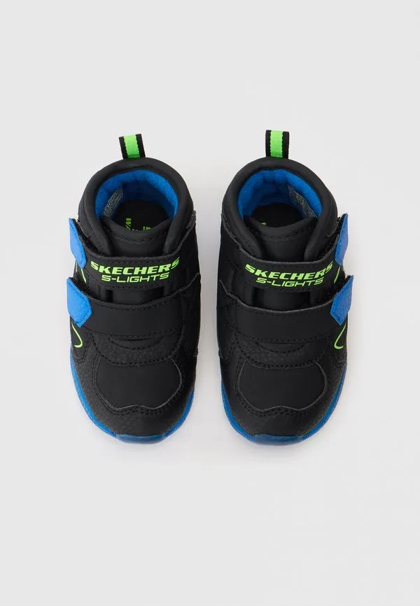 Кроссовки illumi brights hightop Skechers, Black/Blue/Lime — фото 4