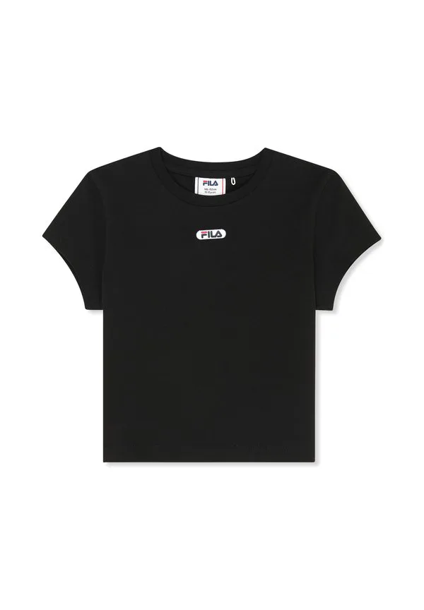 Укороченная базовая футболка с логотипом ceranova Fila, Black