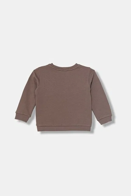 Блуза детская с растительным принтом United Colors of Benetton, коричневый — фото 2