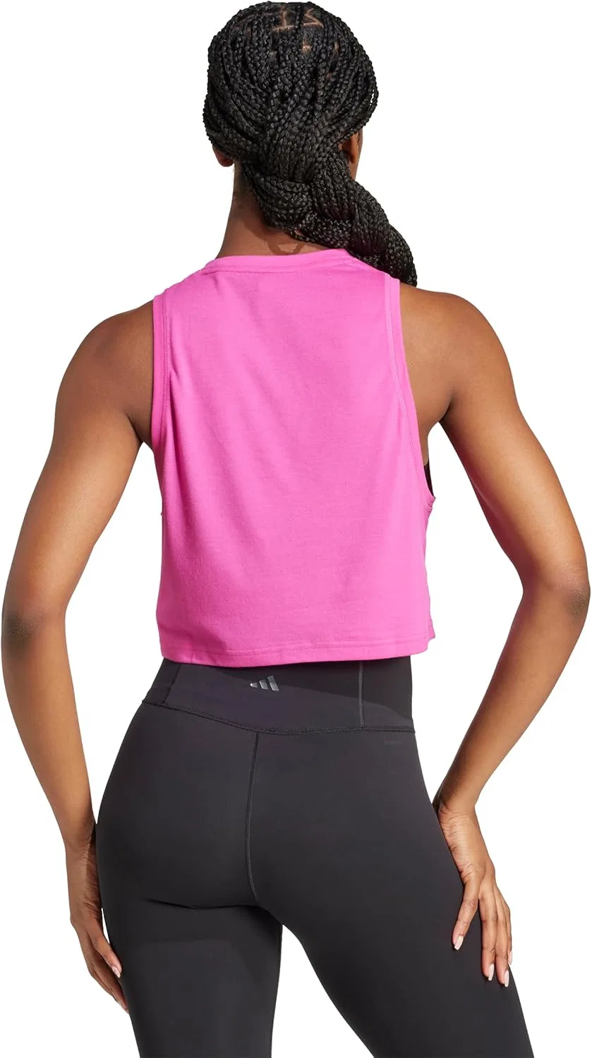 Топ женский adidas Train Essentials Boxy, цвет Semi Lucid Fuchsia — фото 3