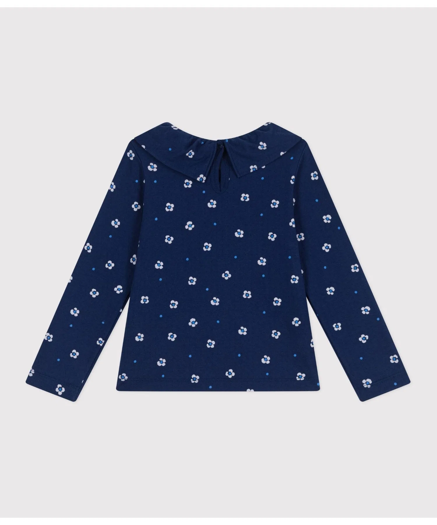 Детская футболка с длинным рукавом Petit Bateau с цветочным принтом — фото 2