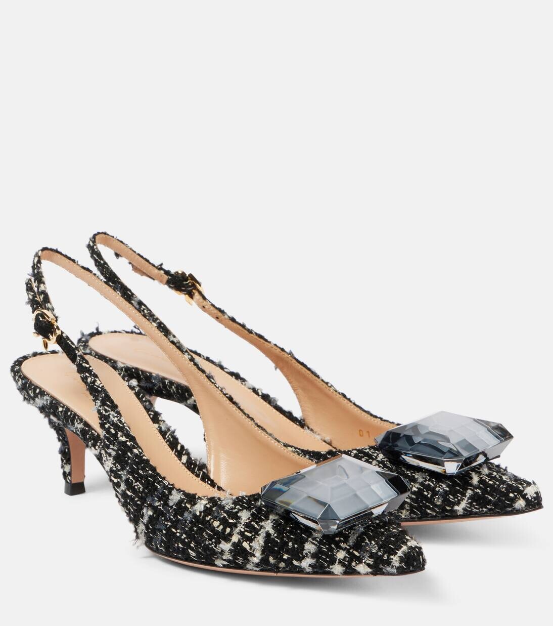 Туфли Jaipur 55 букле с пяткой на пятке Gianvito Rossi, черный