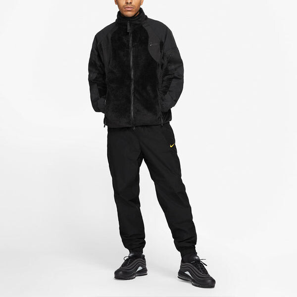 Куртка Nike x Drake NOCTA Series Crossover polar fleece Splicing Stay Warm Jacket Asia Edition Black, черный — фото 3