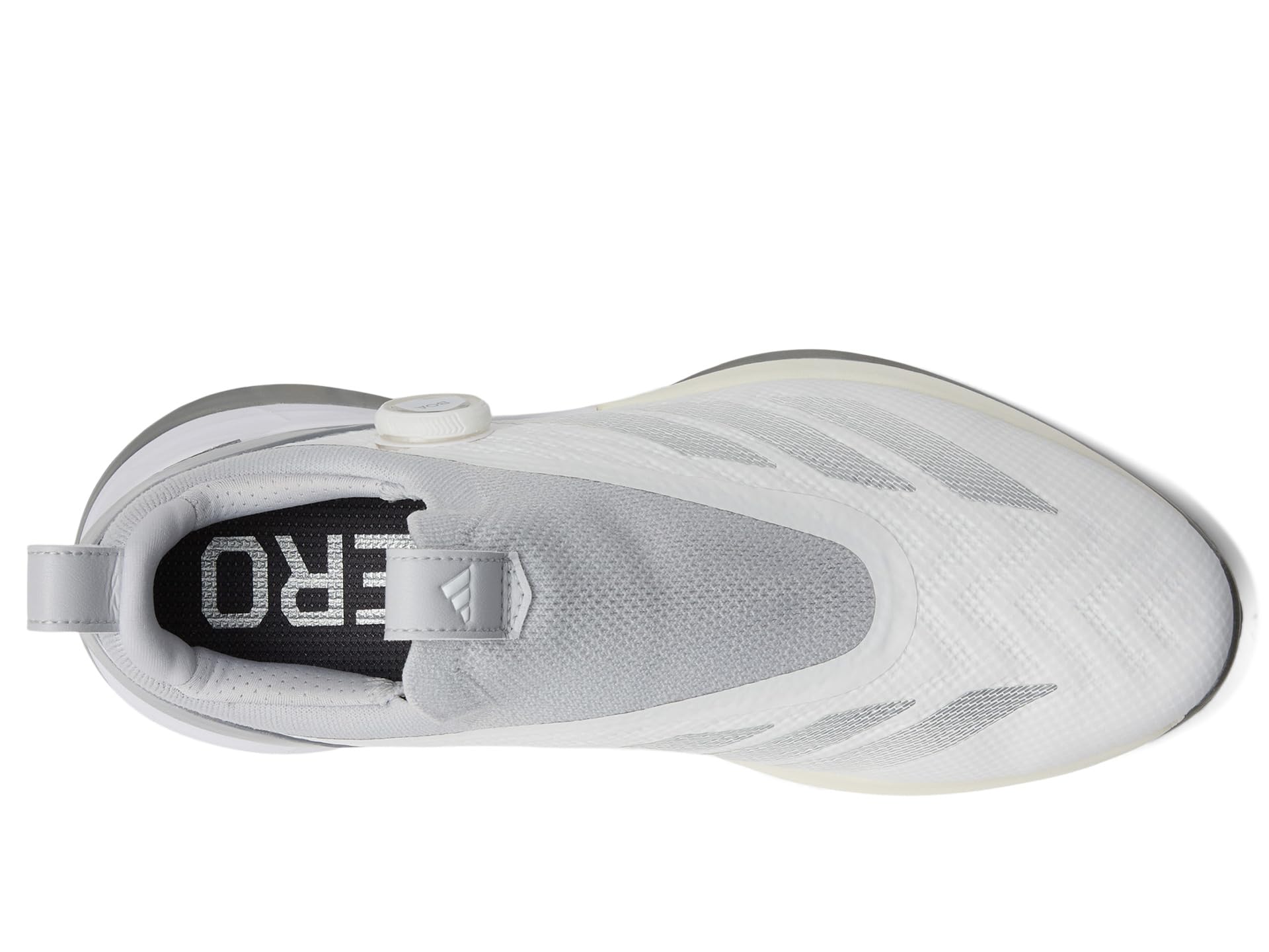 Туфли adidas Golf Adizero ZG BOA Spikeless Golf Shoes, цвет Footwear White/Silver Metallic/Light Solid Grey — фото 2