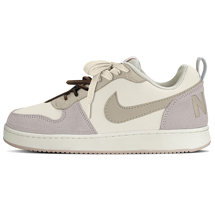 

Кроссовки Nike Court Borough Skateboarding Shoes Women's Low-top Gray, цвет Off White