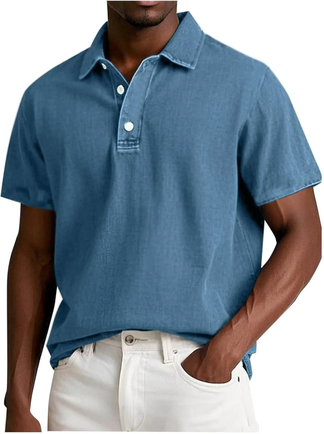 

Футболка с воротником-стойкой в стиле фэшн