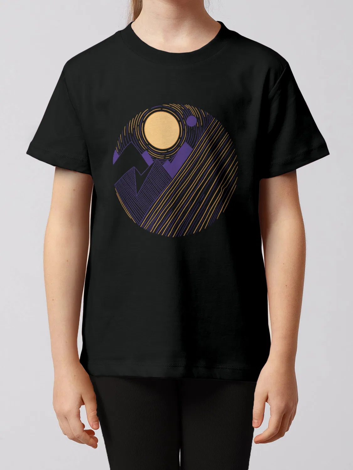 Футболка 'Geometric Landscape 3' Watabout.Kids, Black — фото 2