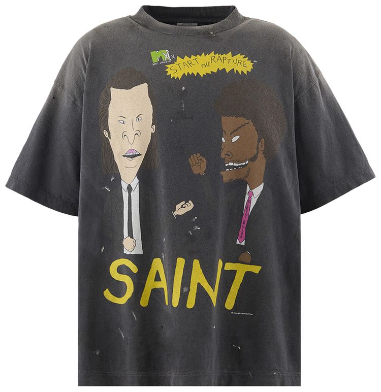 

Футболка SAINT Mxxxxxx Rapture Short-Sleeve T-Shirt 'Black', черный
