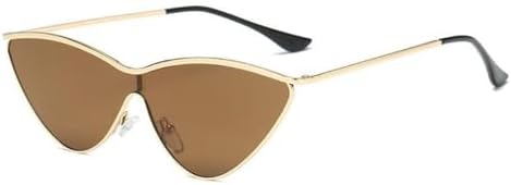 

Винтажные солнцезащитные очки для женщин в металлической оправе, ретро-стиль, треугольные линзы, очки «кошачий глаз», женские очки с защитой от УФ-излучения UV400 MTZJH, C7