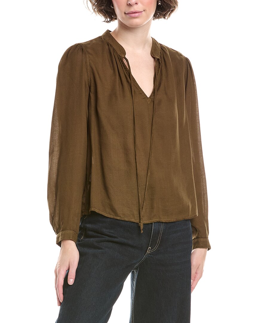 

Bella Dahl Блузка с запахом и завязкой на шее, зеленый