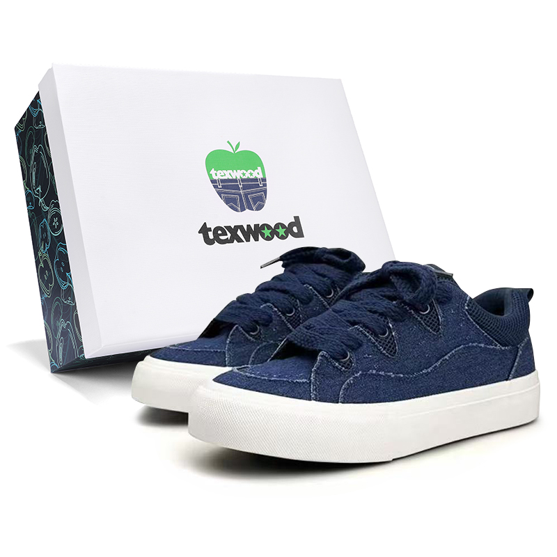 

Низкие кроссовки для скейтбординга, мужская коробка TEXWOOD, Denim Blue