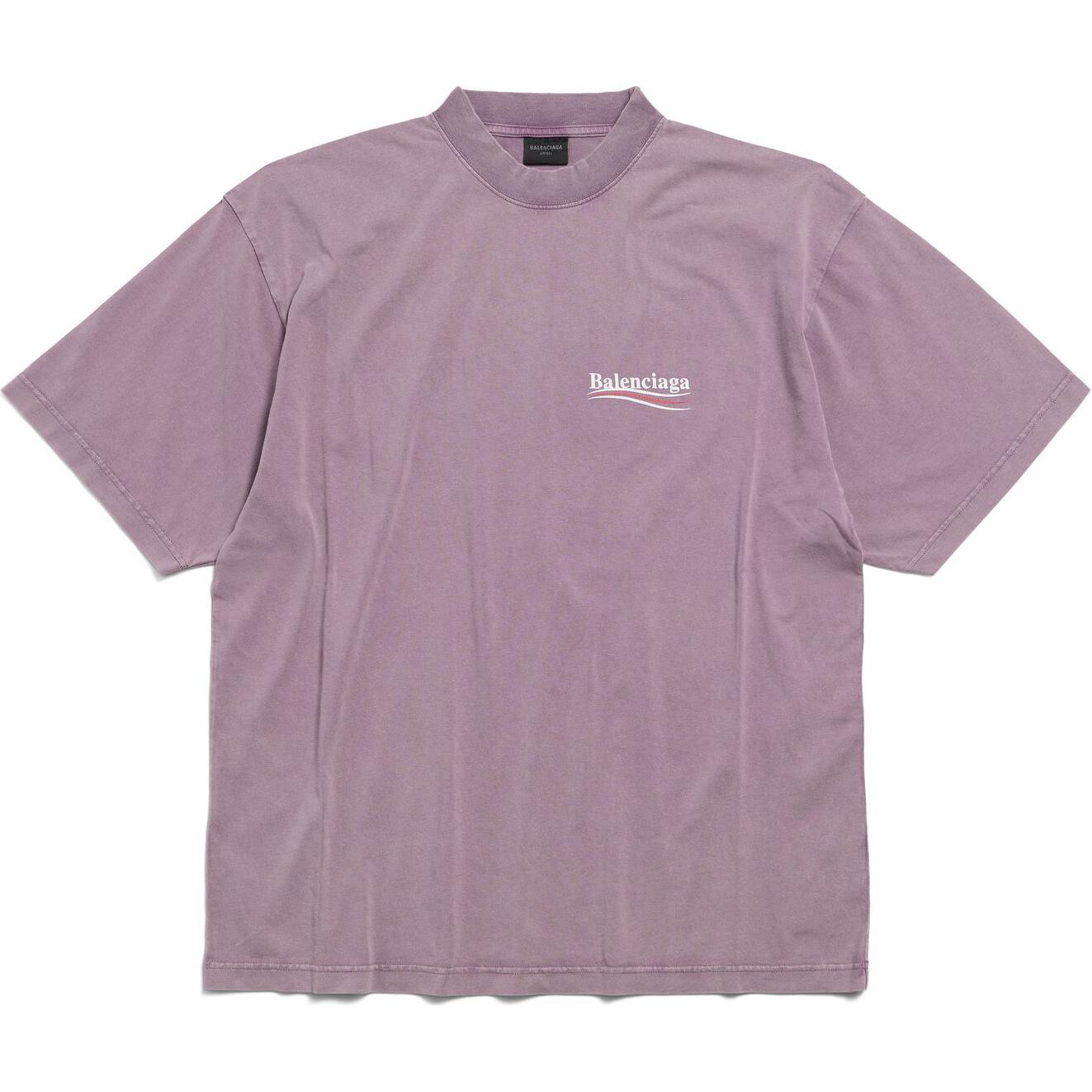 Футболка Political Campaign Medium Fit Balenciaga, фиолетовый — фото 4