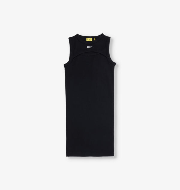 

Платье миди из эластичного хлопка в рубчик с принтом Off-Print 6-12+ лет Off-White C/O Virgil Abloh, белый