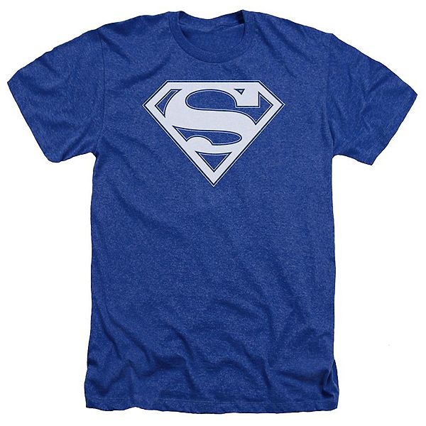 

Футболка adult heather Superman blue & white shield Licensed Character