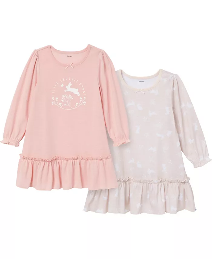 

Детская ночная сорочка с коротким рукавом, 2 шт., Flamingoes, размер 5T Gerber, розовый