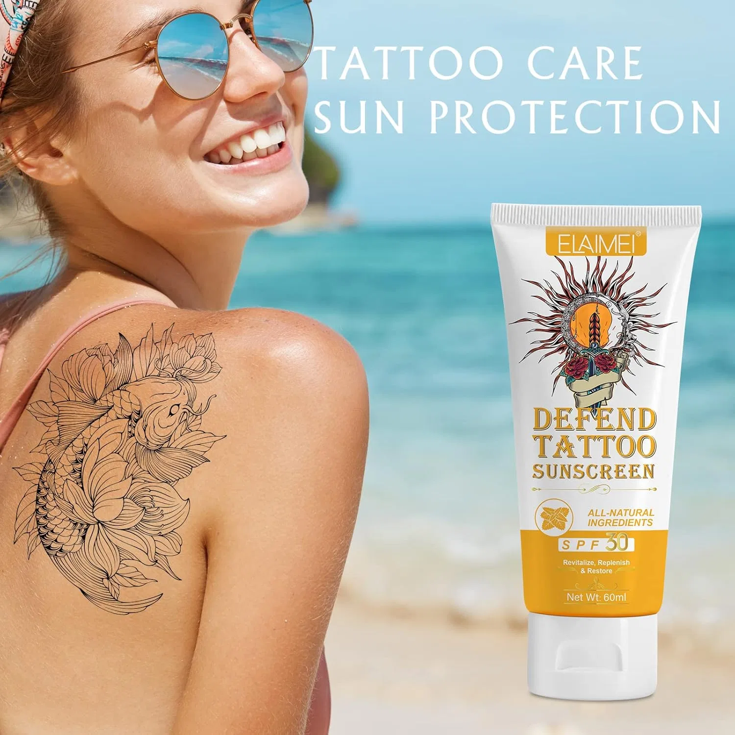 Солнцезащитный крем для татуировок SPF50 Cckuloob — фото 3