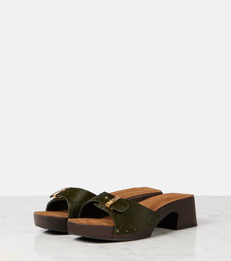Босоножки Britt 25 из меха телёнка Khaite, Racing Green — фото 4