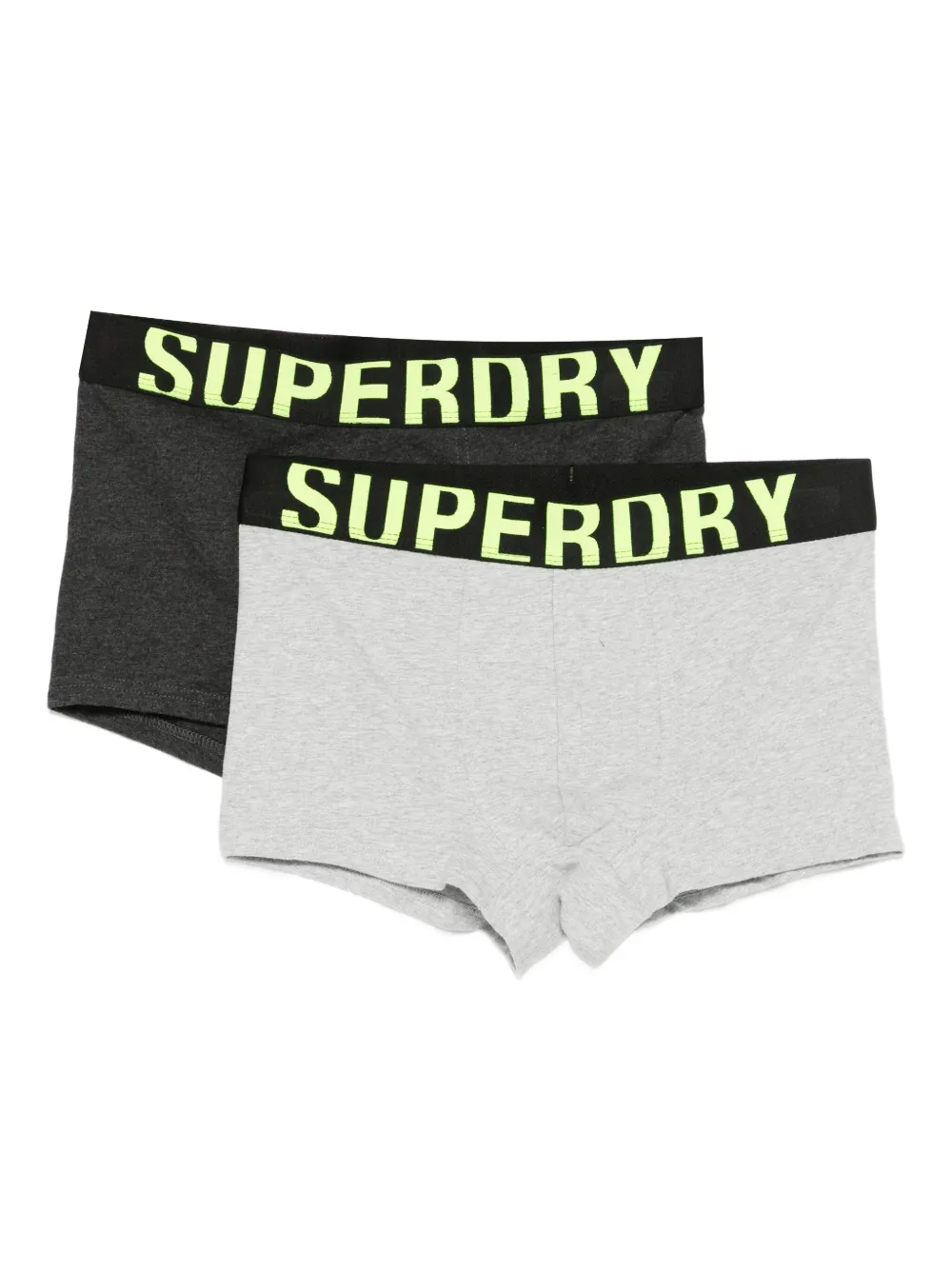 

Комплект из двух трусов-брифов с логотипом Superdry, серый