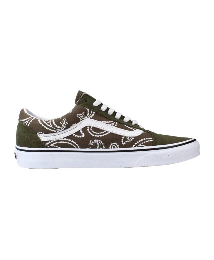 Современные кроссовки старой школы Vans, зеленый — фото 4