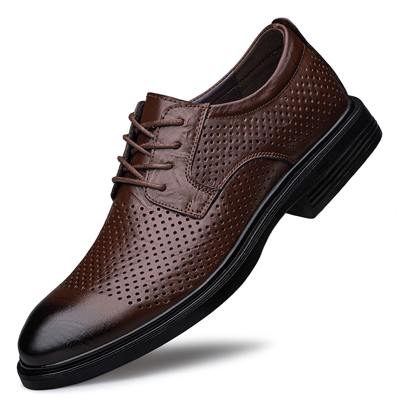 

PAIBLOKS Мужские повседневные туфли коричневые перфорированные, цвет Brown - perforated