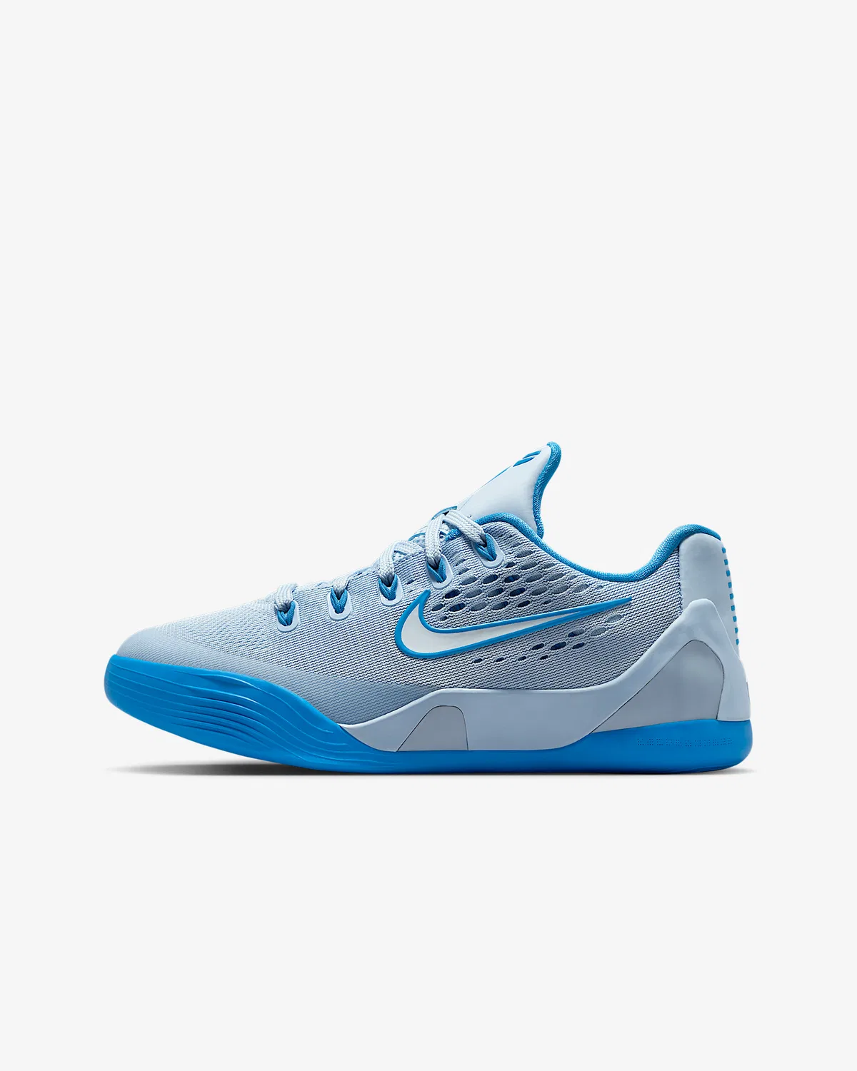 Детские баскетбольные кроссовки Kobe IX Low EM, Hydrogen Blue/White/Photo Blue