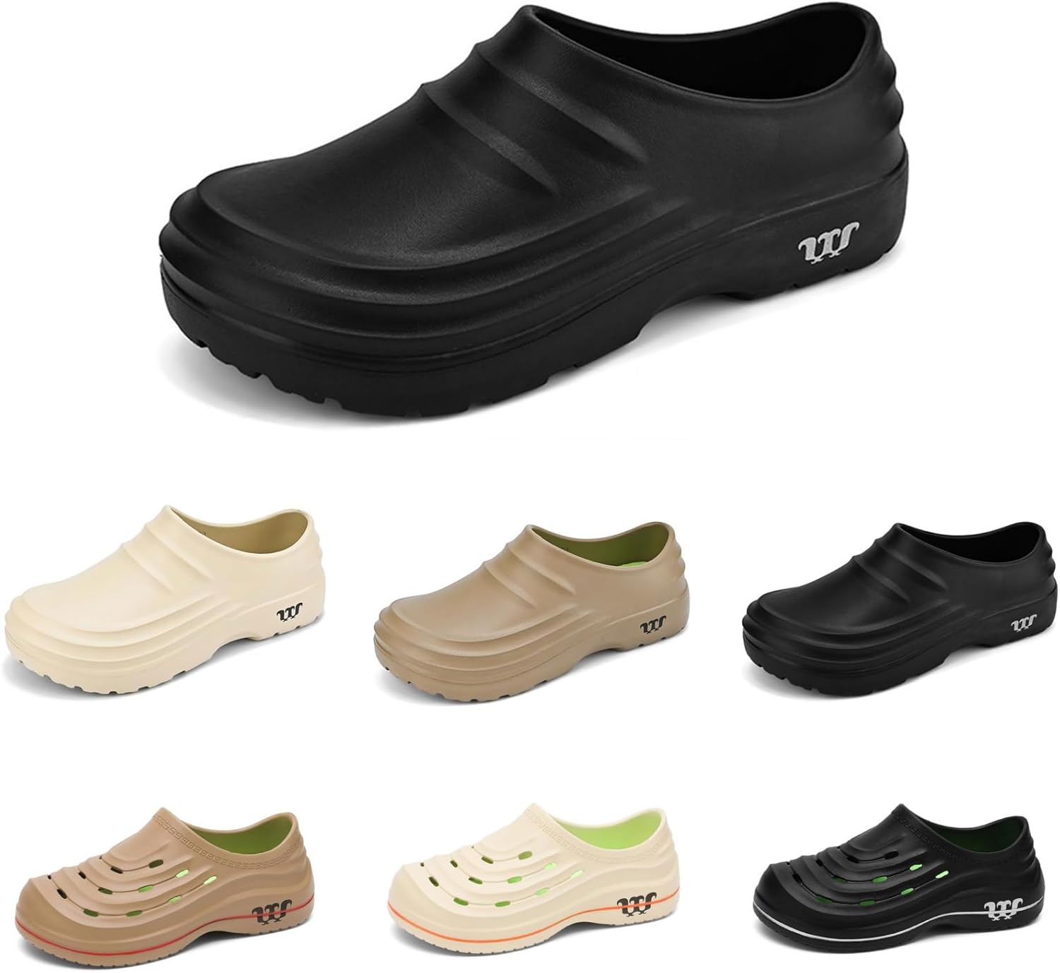 

Сабо Armadillo для медсестер, обувь для поваров, мужская нескользящая рабочая обувь Generic, черный